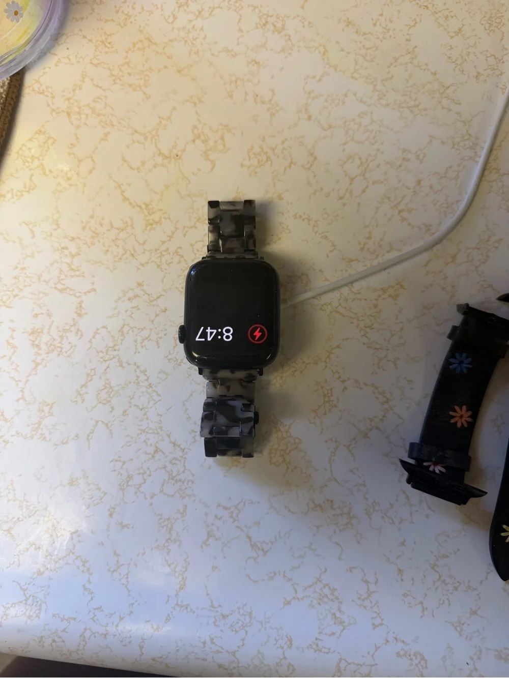 Apple Watch Series 8 Smartwatch with Black/Grey Camo Link Band